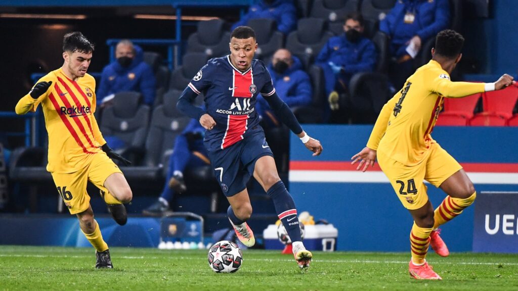 Kylian Mbappe lors de Barca PSG 1 4 Ligue des champions le 10 mars 2021 1825990